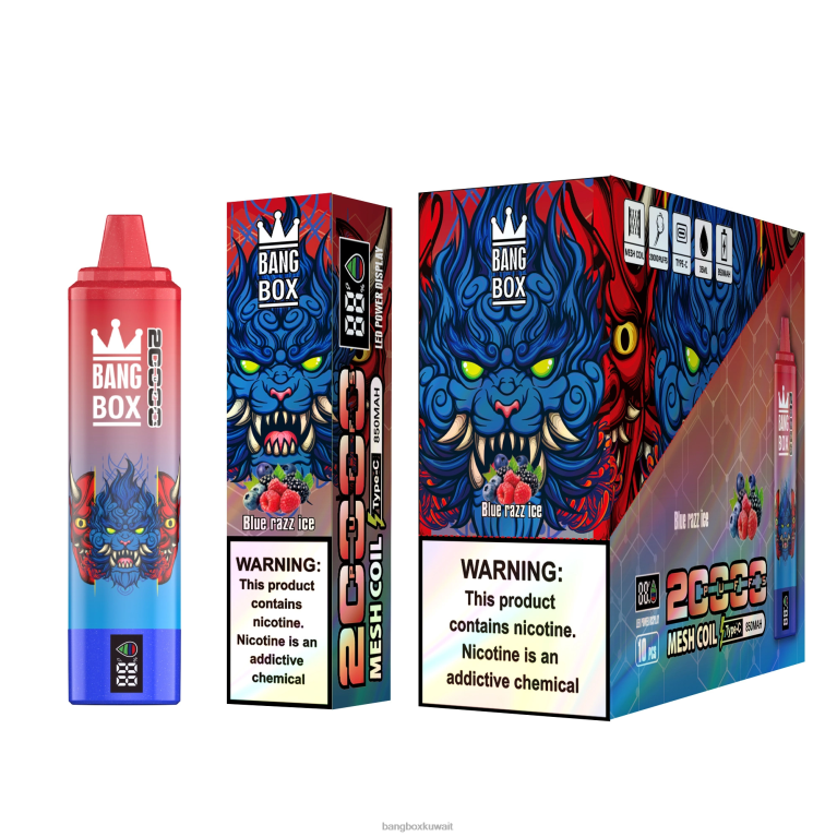 Bang Box Flavors 048Z659 الجليد الأزرق | Bang Box شاشة سمارت 20000 نفخة
