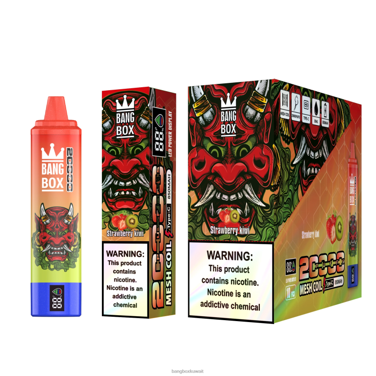 Bang Box Vape 048Z651 كيوي فراولة | Bang Box شاشة سمارت 20000 نفخة