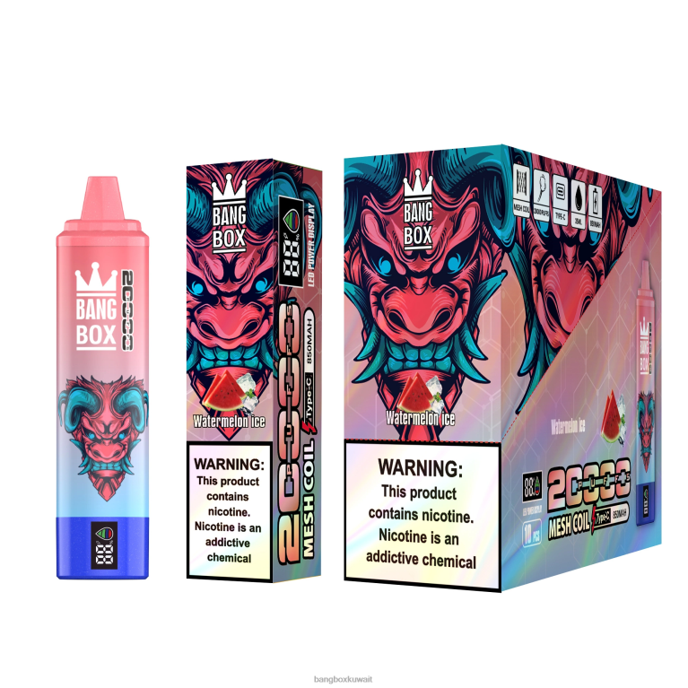 Bang Box Vape 048Z656 ثلج البطيخ | Bang Box شاشة سمارت 20000 نفخة