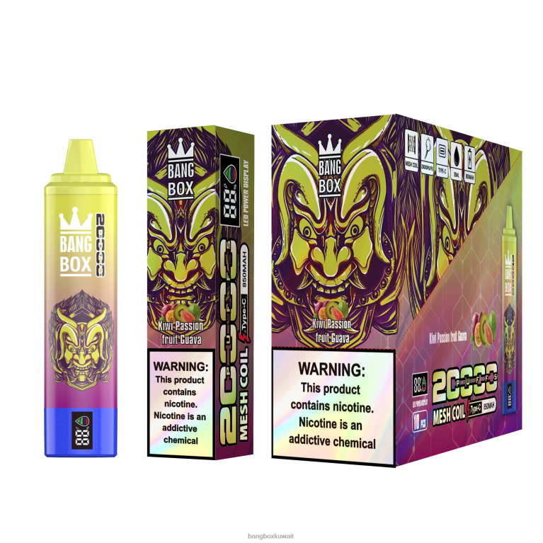 Bang Box Vape Flavors 048Z650 كيوي باشن فروت جوافة | Bang Box شاشة سمارت 20000 نفخة