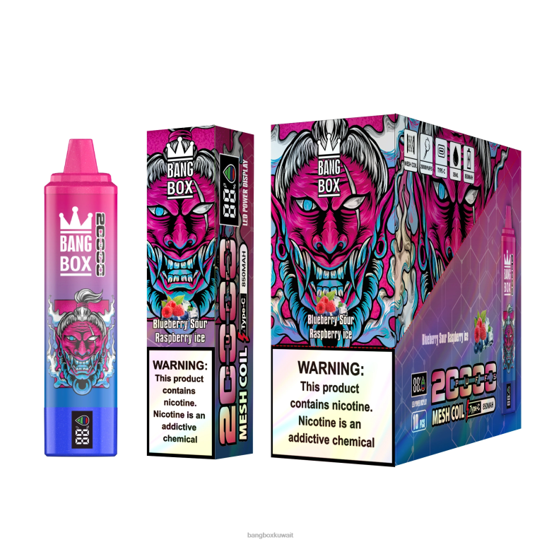 Bang Box Vape Flavors 048Z655 توت توت حامض مثلج | Bang Box شاشة سمارت 20000 نفخة