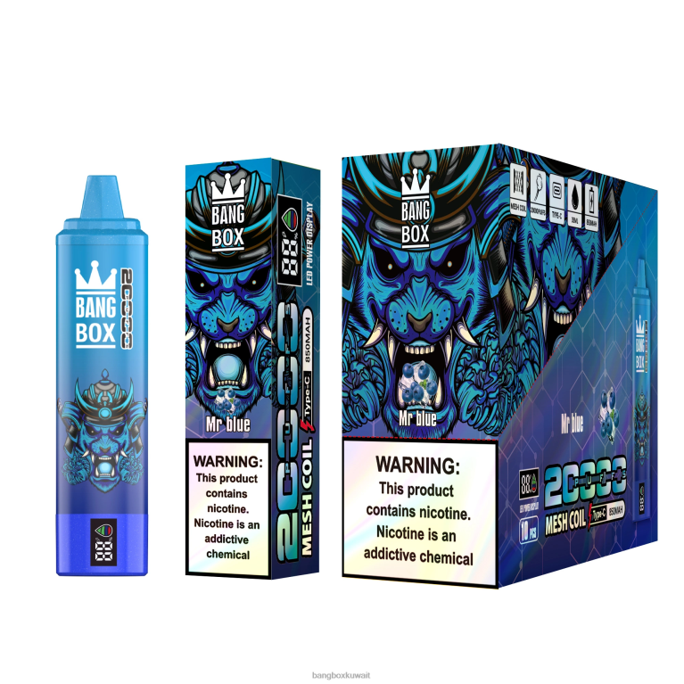 Bang Box Vape Flavors 048Z660 السيد الأزرق | Bang Box شاشة سمارت 20000 نفخة