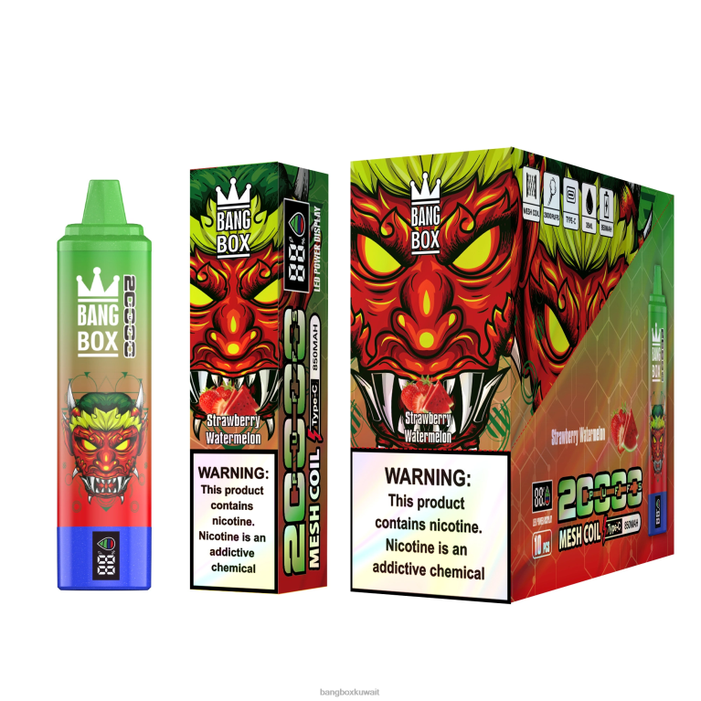 Bang Box Vape Price 048Z652 الفراولة والبطيخ | Bang Box شاشة سمارت 20000 نفخة