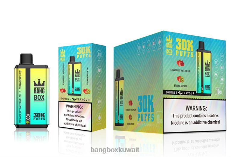 Bang Box Flavors 048Z664 الفراولة والبطيخ والفراولة والكيوي | Bang Box 30000 نفخة نكهات مزدوجة