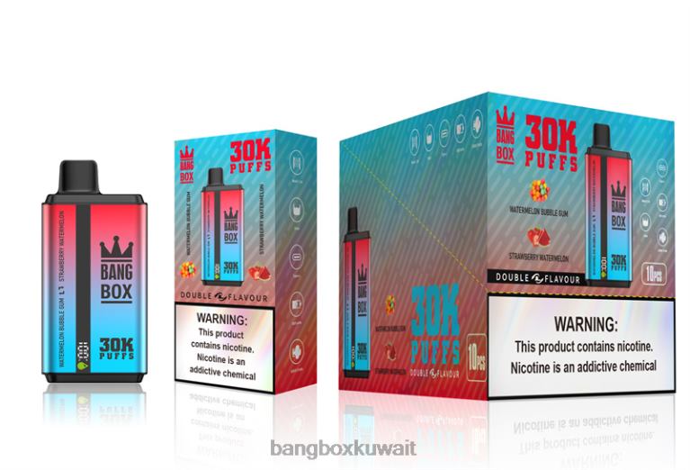 Bang Box Price 048Z668 علكة البطيخ والفراولة والبطيخ | Bang Box 30000 نفخة نكهات مزدوجة