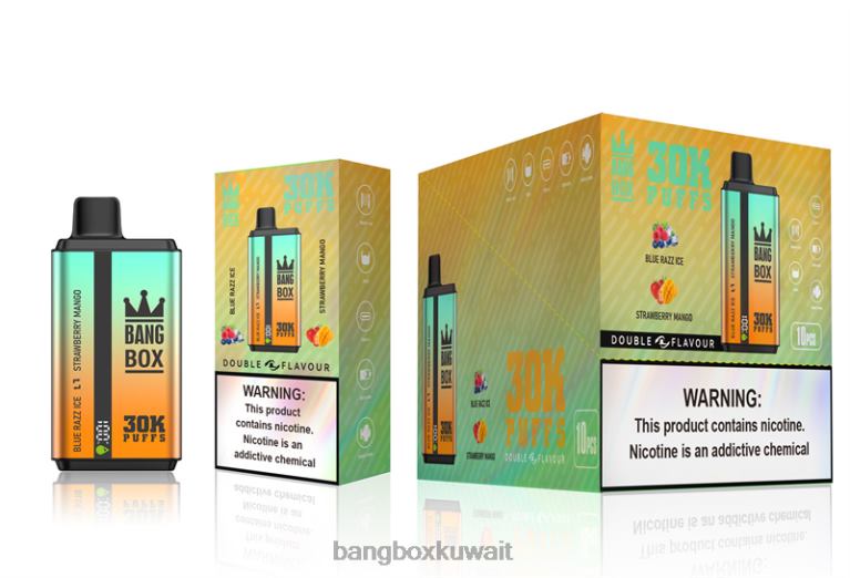 Bang Box Price 048Z673 بلو راز آيس وفراولة ومانجو | Bang Box 30000 نفخة نكهات مزدوجة