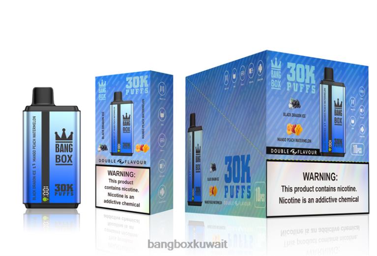 Bang Box Vape 048Z671 بلاك دراجون آيس ومانجو وخوخ وبطيخ | Bang Box 30000 نفخة نكهات مزدوجة