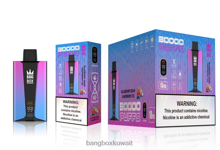 Bang Box Vape 048Z681 توت توت حامض مثلج | Bang Box شاشة سمارت 30000 نفخة