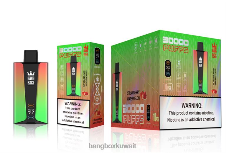Bang Box Vape Flavors 048Z675 الفراولة والبطيخ | Bang Box شاشة سمارت 30000 نفخة