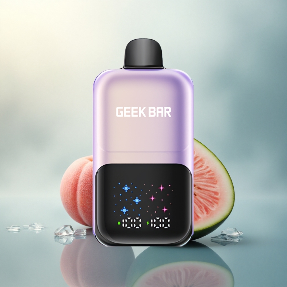 GEEK BAR 2GO 20ml 50000 Puffs خوخ مانجو بطيخ مثلج بشاشة تفاعلية ونيكوتين 5%