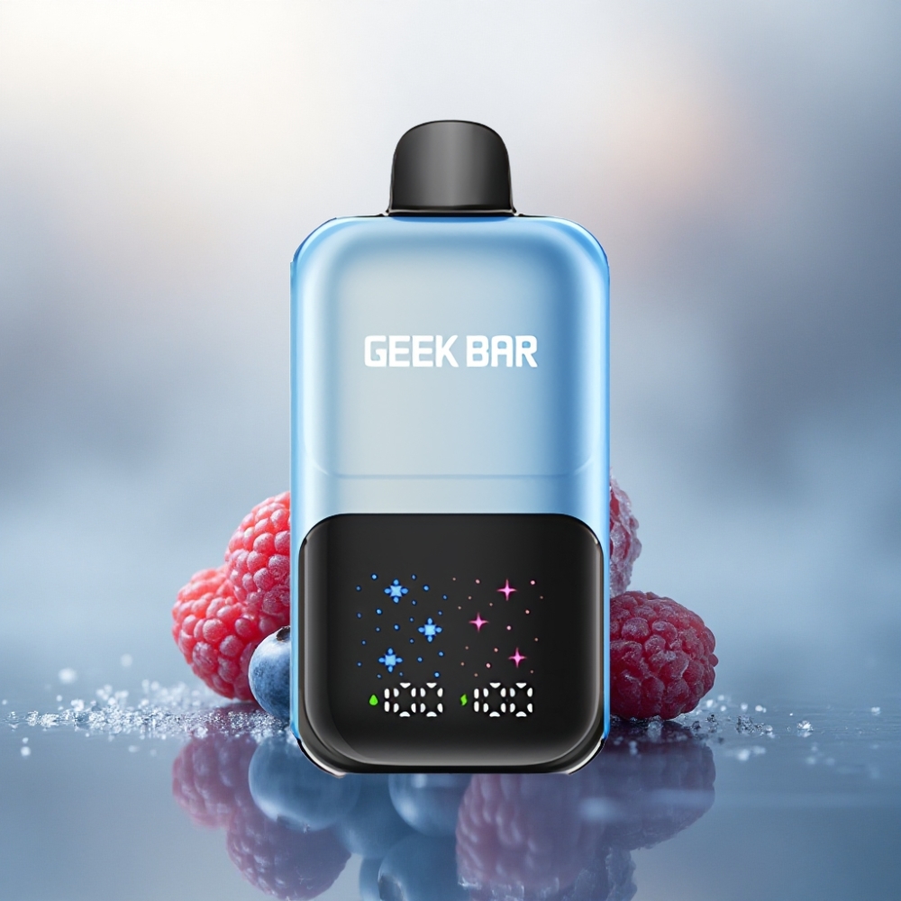 GEEK BAR 2GO 20ml 50000 Puffs توت العليق توت أزرق مثلج بشاشة كبيرة وبطارية قابلة للشحن