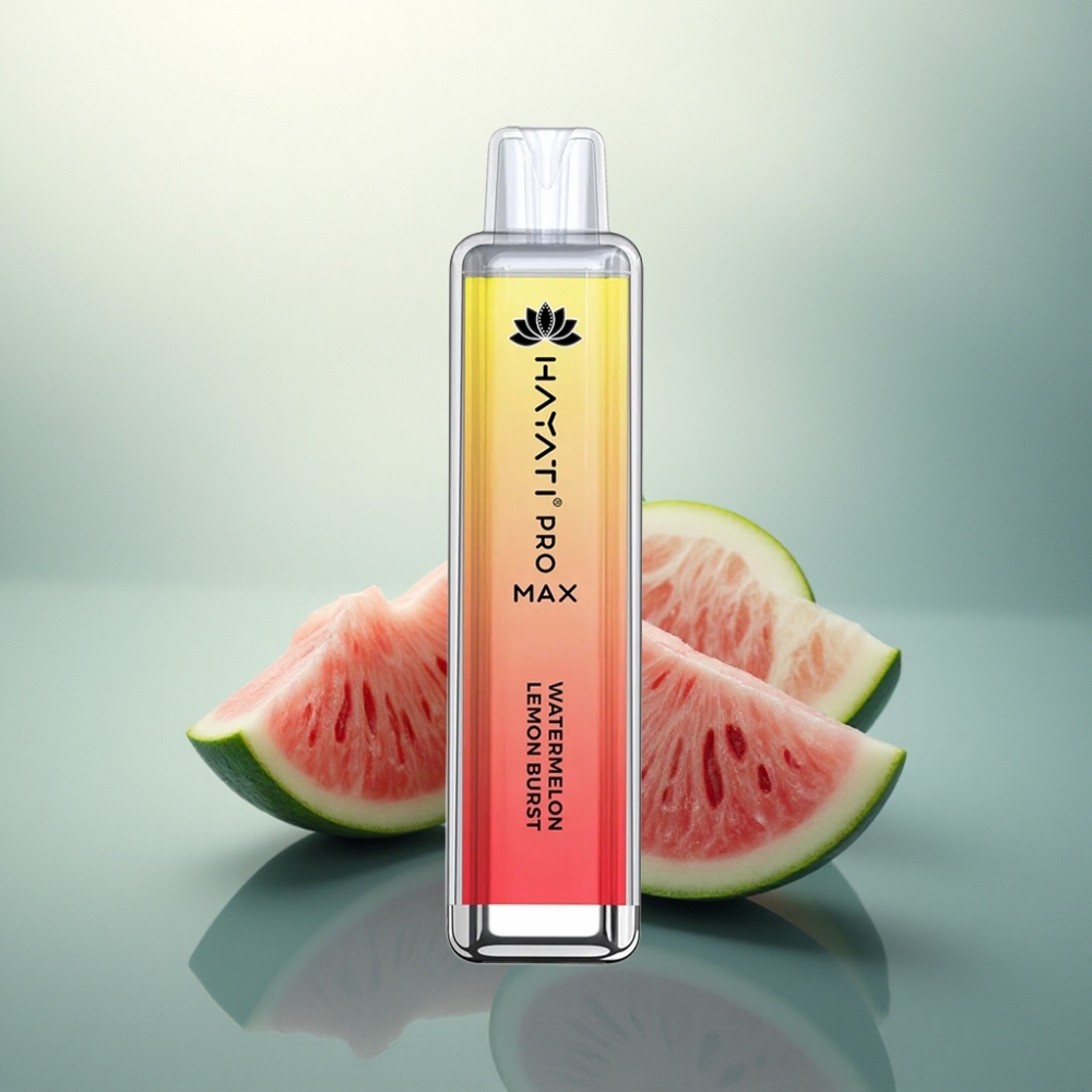 Hayati Pro Max 4000 Puffs بطيخ ليمون انفجار مزدوج 1.1 أوم 1400 مللي أمبير