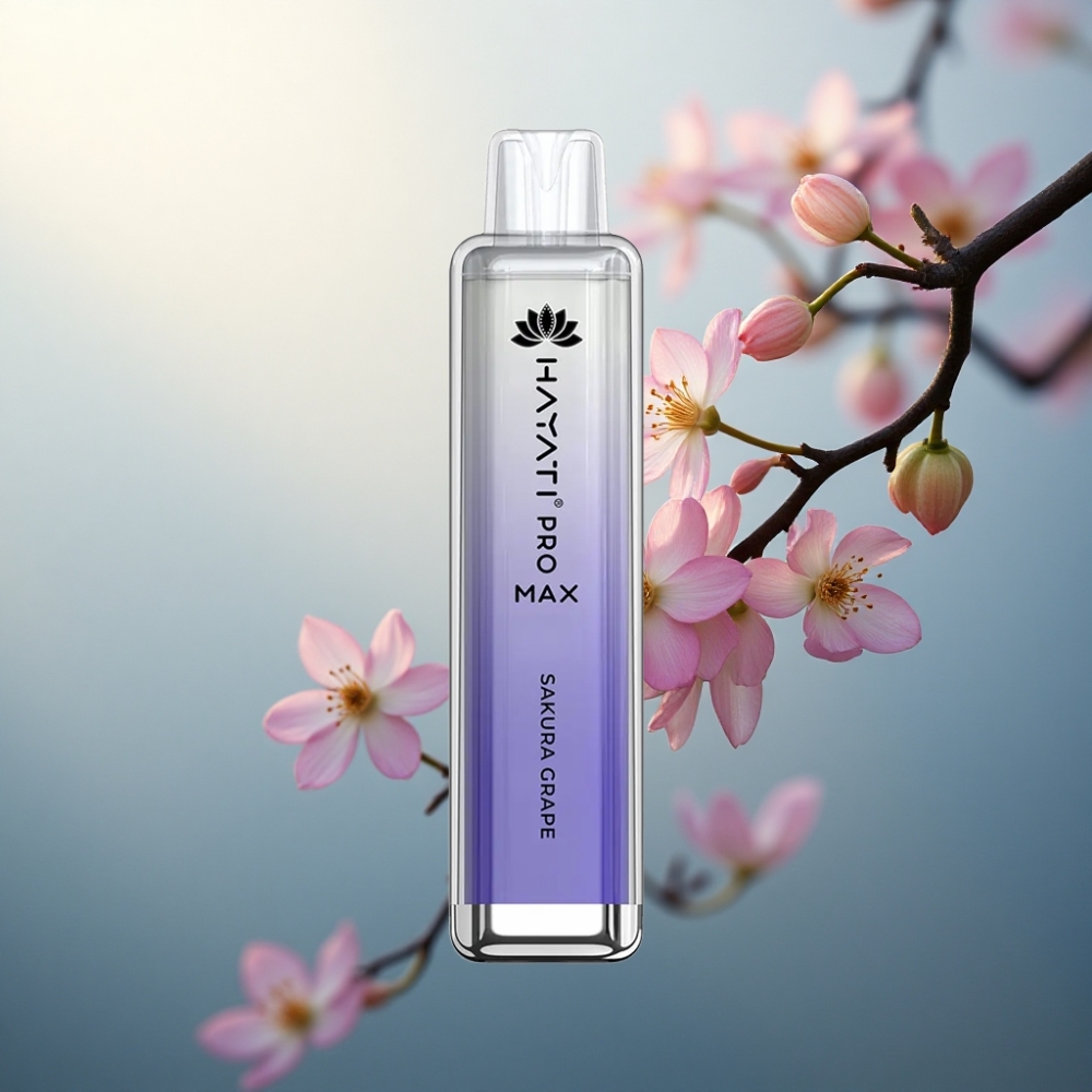 Hayati Pro Max 4000 Puffs ساكورا عنب 2% نيكوتين 1400 مللي أمبير