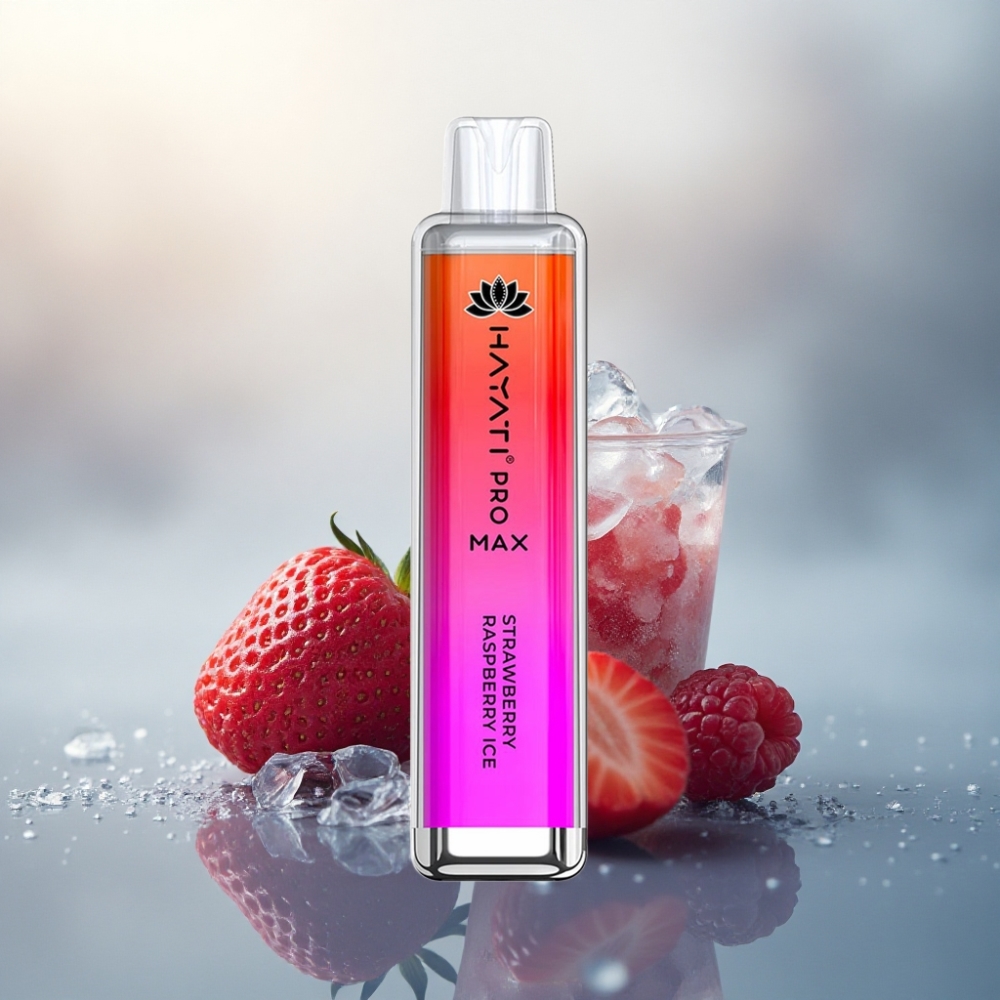 Hayati Pro Max 4000 Puffs فراولة توت الجليد 2% نيكوتين 1400 مللي أمبير