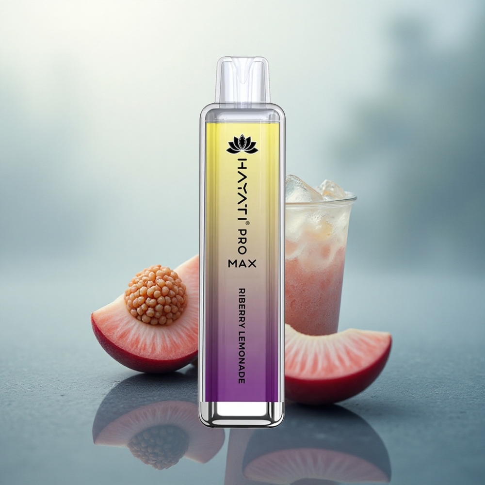 Hayati Pro Max 4000 Puffs عصير الليمون مع الرازبيري 2% نيكوتين 1400 مللي أمبير