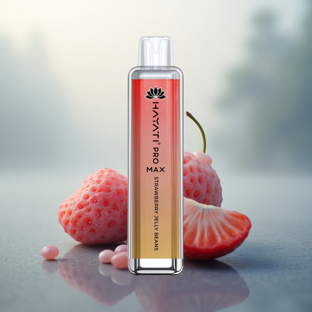 Hayati Pro Max 4000 Puffs حبوب الجيلي بالفراولة مع نيكوتين 5% و بطارية 1400 مللي أمبير