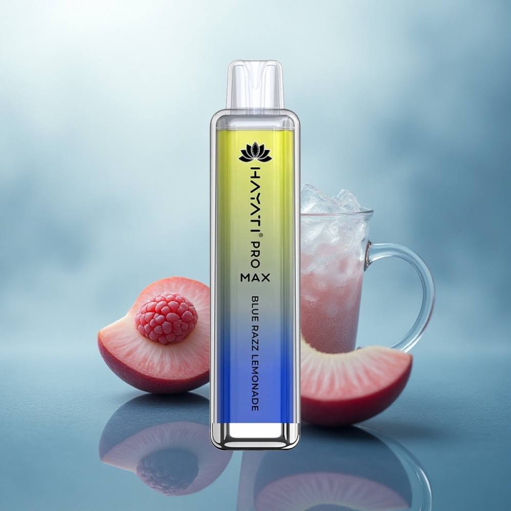 Hayati Pro Max 4000 Puffs عصير الليمون الأزرق التوتي - 5% نيكوتين، 1400 مللي أمبير