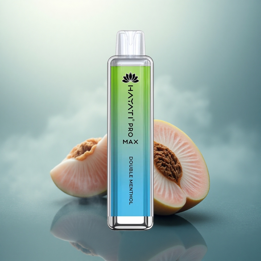 Hayati Pro Max 4000 Puffs المنثول المزدوج مع 5% نيكوتين و 1400 مللي أمبير ساعة