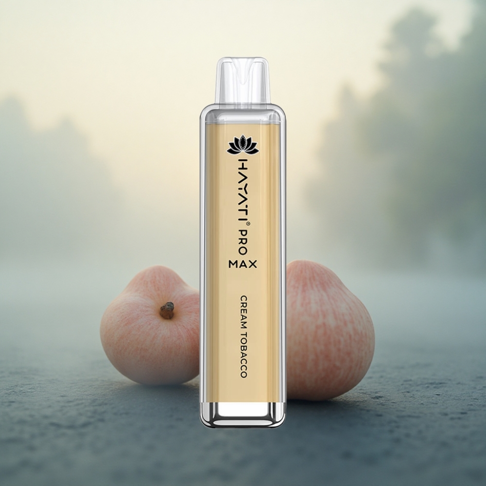 Hayati Pro Max 4000 Puffs تبغ الكريمة مع 5% نيكوتين و 1400 مللي أمبير
