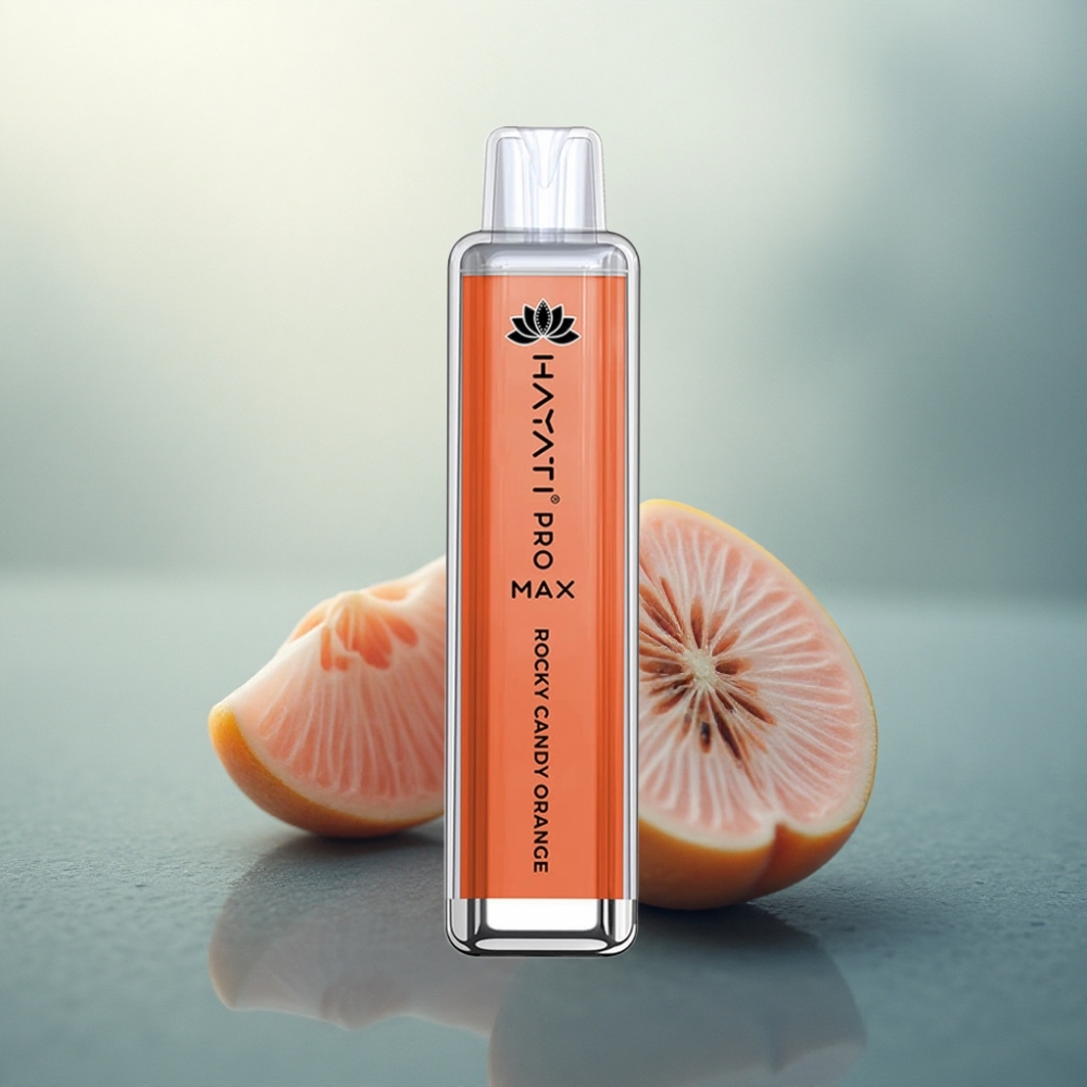 Hayati Pro Max 4000 Puffs حلوى البرتقال الصخرية مع نيكوتين 5% وبطارية 1400 مللي أمبير