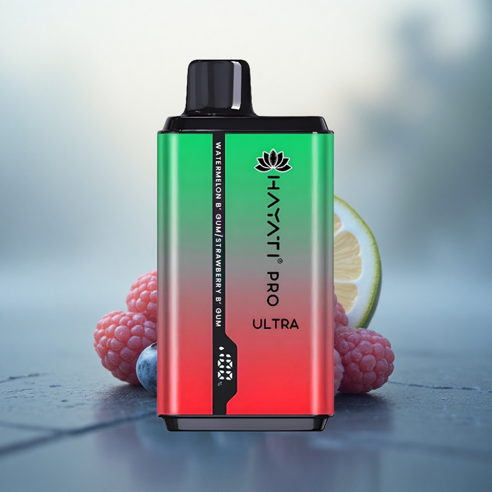 Hayati Pro Ultra 15000 Puffs التوت البري التوت الأحمر الكرز الليمون والتوت البري مع 2% نيكوتين و 850 مللي أمبير