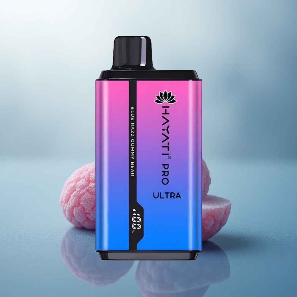 Hayati Pro Ultra 15000 Puffs دب الهلام الأزرق التوت مع 2% نيكوتين و 850 مللي أمبير في الساعة