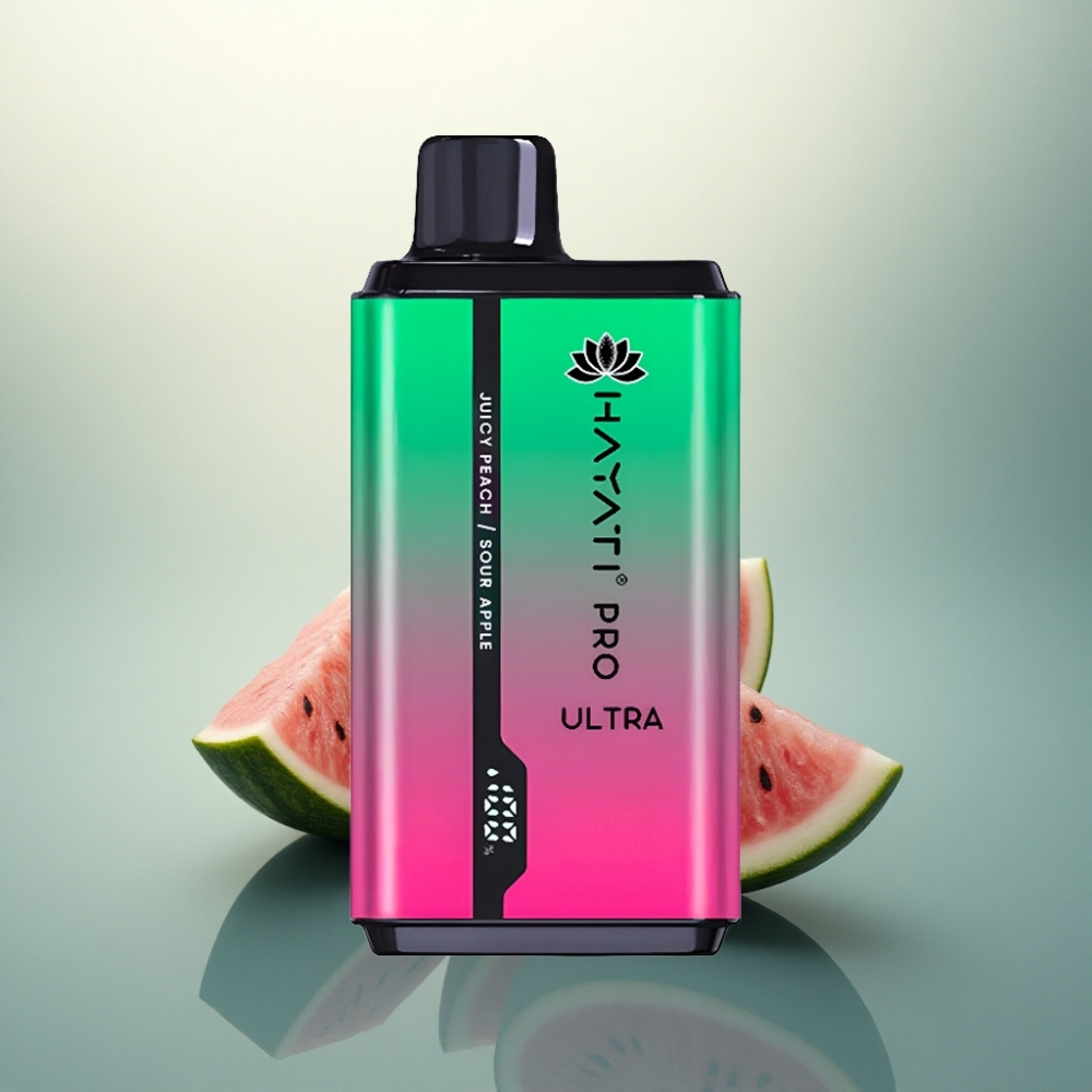 Hayati Pro Ultra 15000 Puffs بطيخ كيوي فاكهة العاطفة 2% نيكوتين 850mAh
