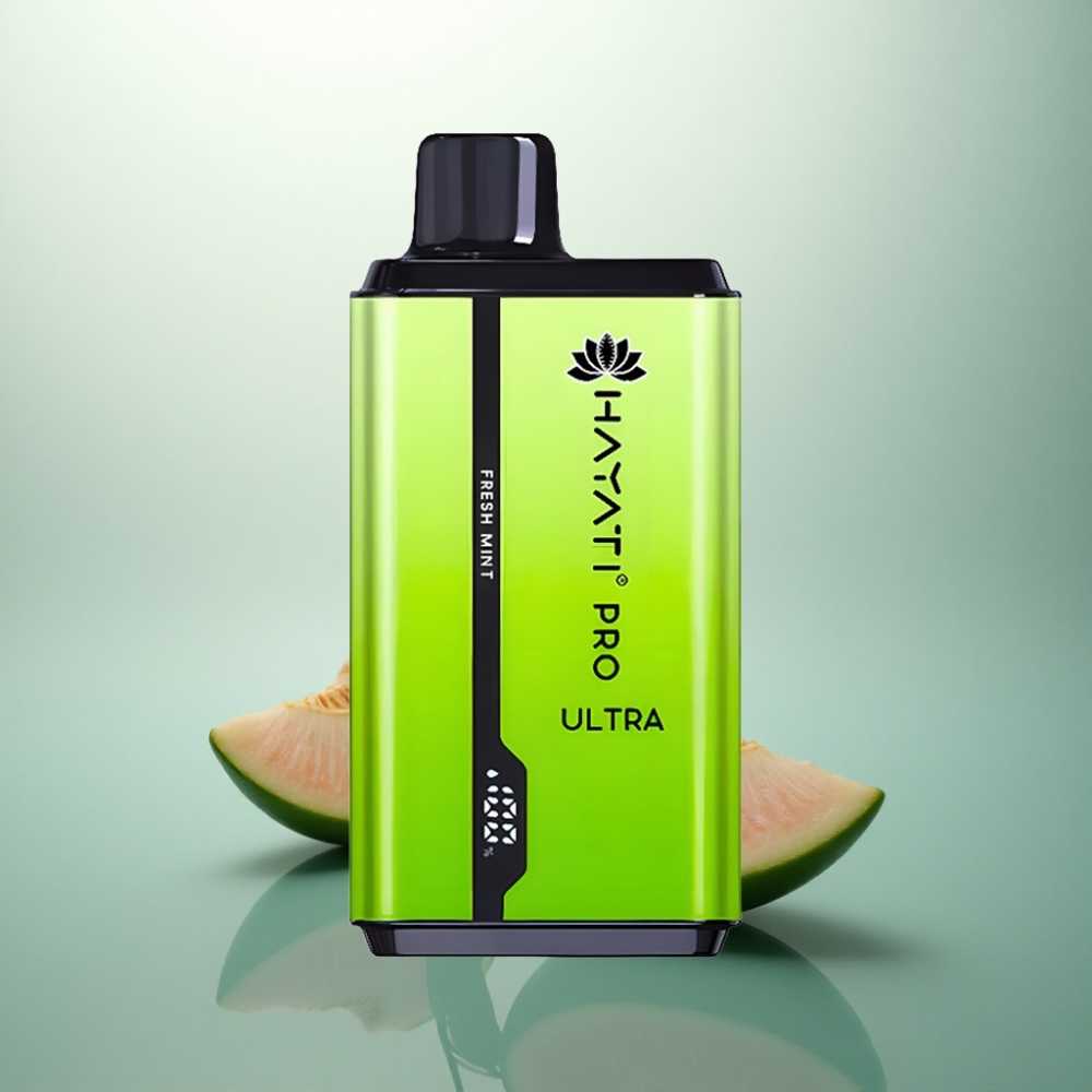 Hayati Pro Ultra 15000 Puffs النعناع الطازج مع 850 مللي أمبير و 2% نيكوتين