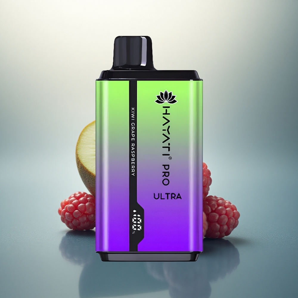 Hayati Pro Ultra 15000 Puffs كيوي عنب توت أحمر 850mAh 2% نيكوتين