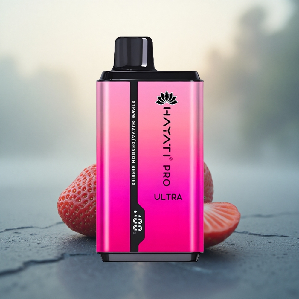 Hayati Pro Ultra 15000 Puffs توت التنين جوافة الفراولة 850mAh 2% نيكوتين