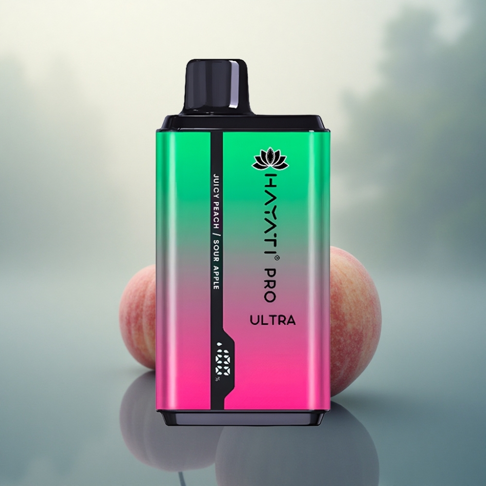 Hayati Pro Ultra 15000 Puffs تفاحة حامضة خوخ عصيري 850mAh 2% نيكوتين