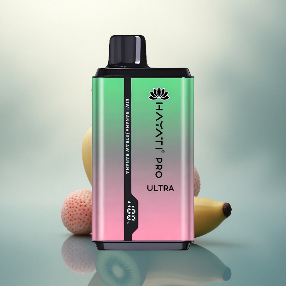 Hayati Pro Ultra 15000 Puffs كيوي موز فراولة موز 850mAh 2% نيكوتين