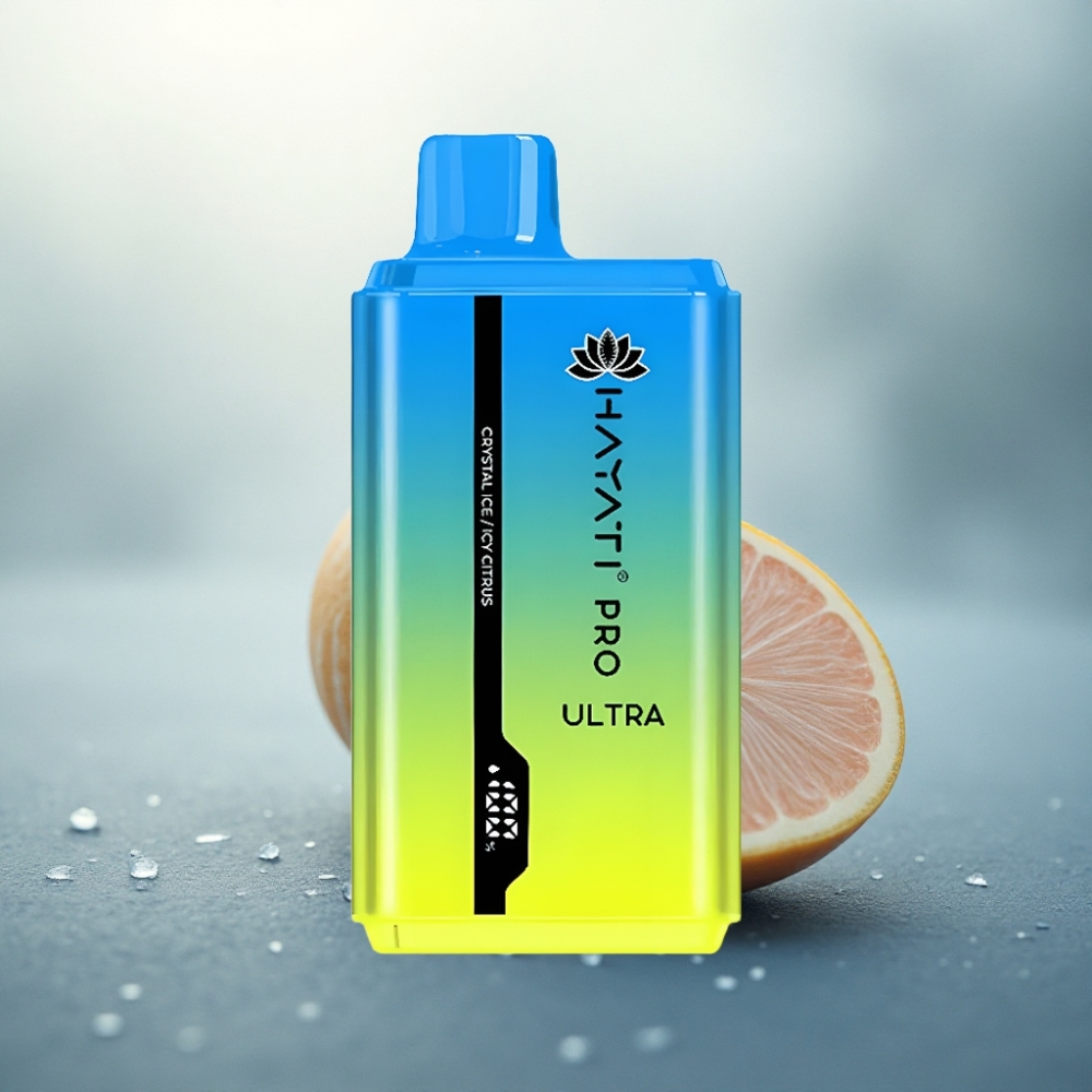 Hayati Pro Ultra 15000 Puffs كريستال آيس الحمضيات المثلجة 850mAh 2% نيكوتين