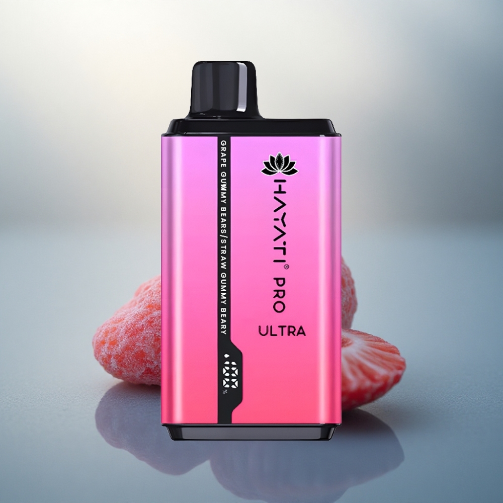 Hayati Pro Ultra 15000 Puffs علكة دب العنب الفراولة 850mAh 2% نيكوتين