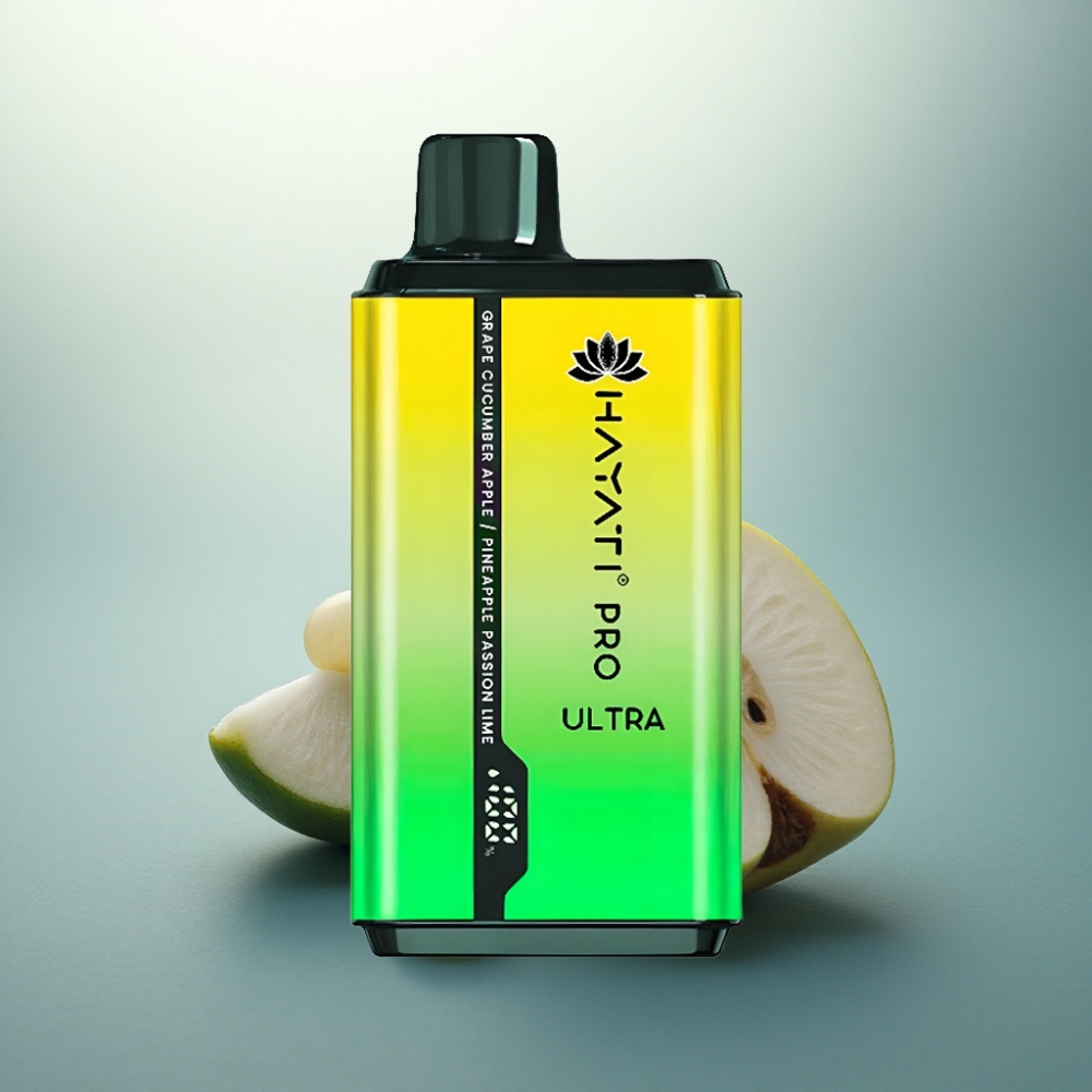 Hayati Pro Ultra 15000 Puffs عنب خيار تفاح أناناس باشن فراولة 850mAh 2% نيكوتين