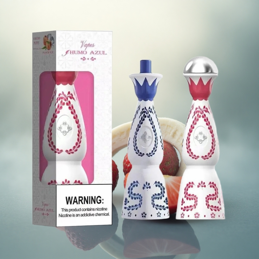 Humo Azul 15000 Puffs فراولة موز 5% نيكوتين 500mAh