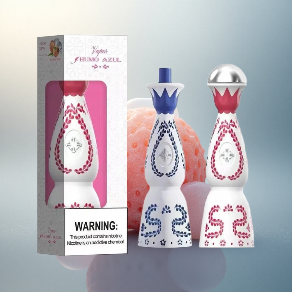 Humo Azul 15000 Puffs علكة الفراولة الفقاعية مع نيكوتين 5% وبطارية 500mAh