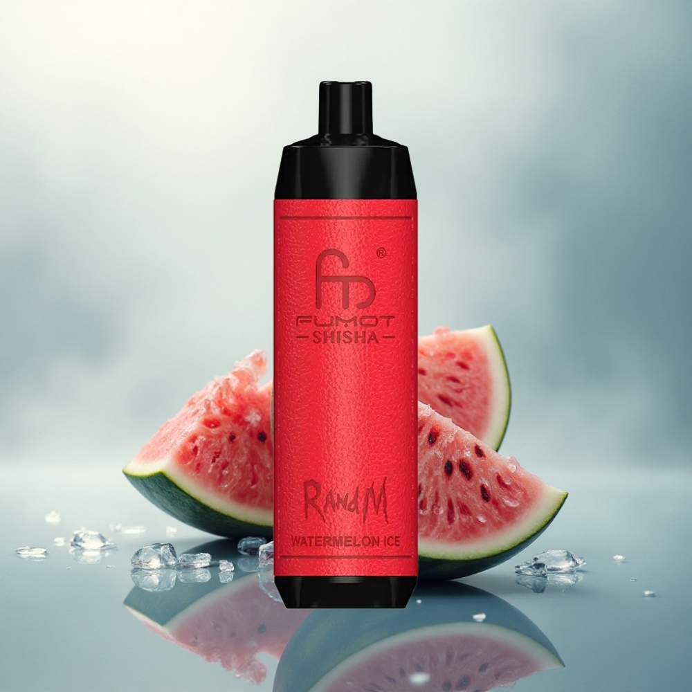 RandM Fumot Shisha 10000 Puffs بطيخ مثلج بنسبة 0.5% نيكوتين و 850 مللي أمبير