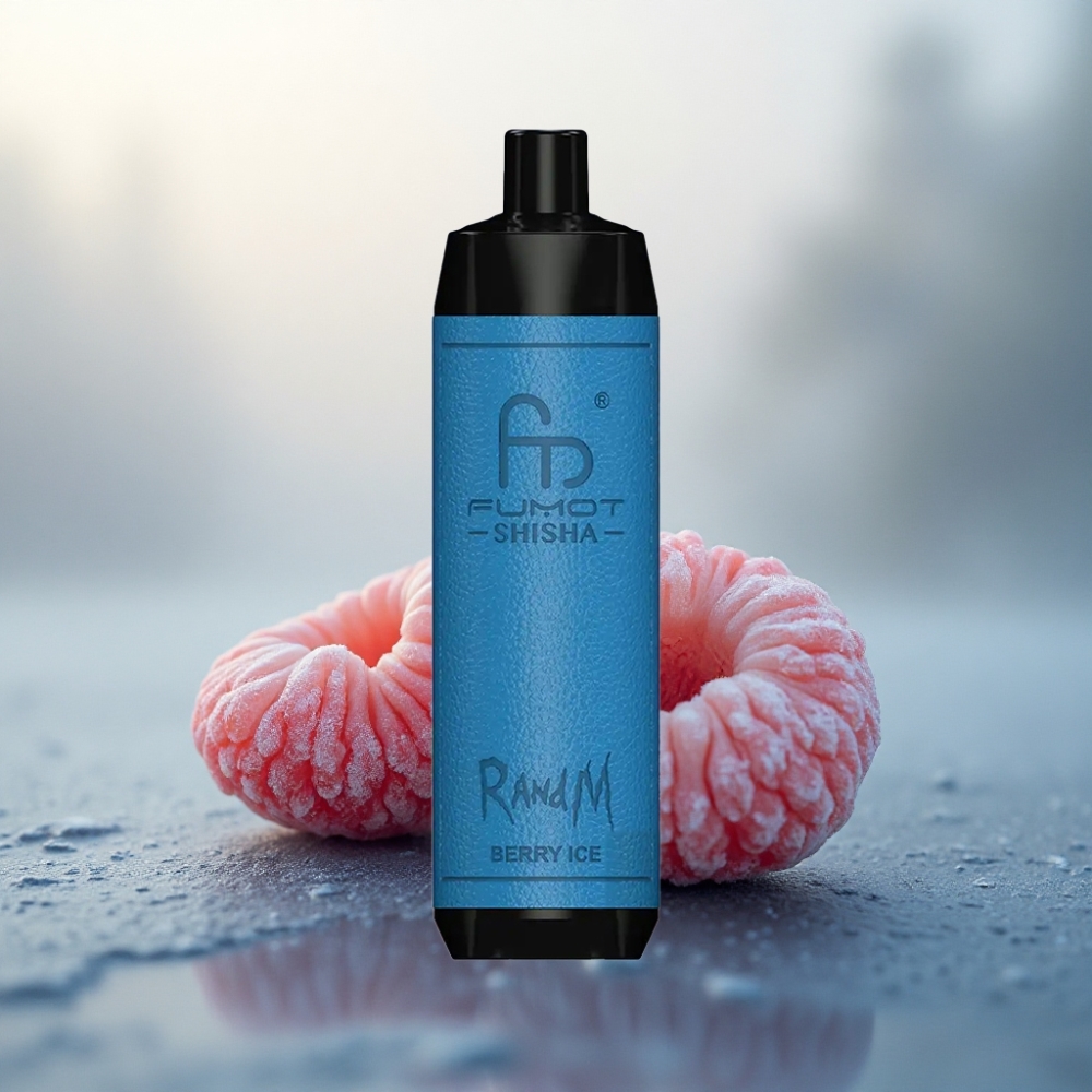 RandM Fumot Shisha 10000 Puffs توت الجليد مع 18 مل عصير و 850 ملي أمبير