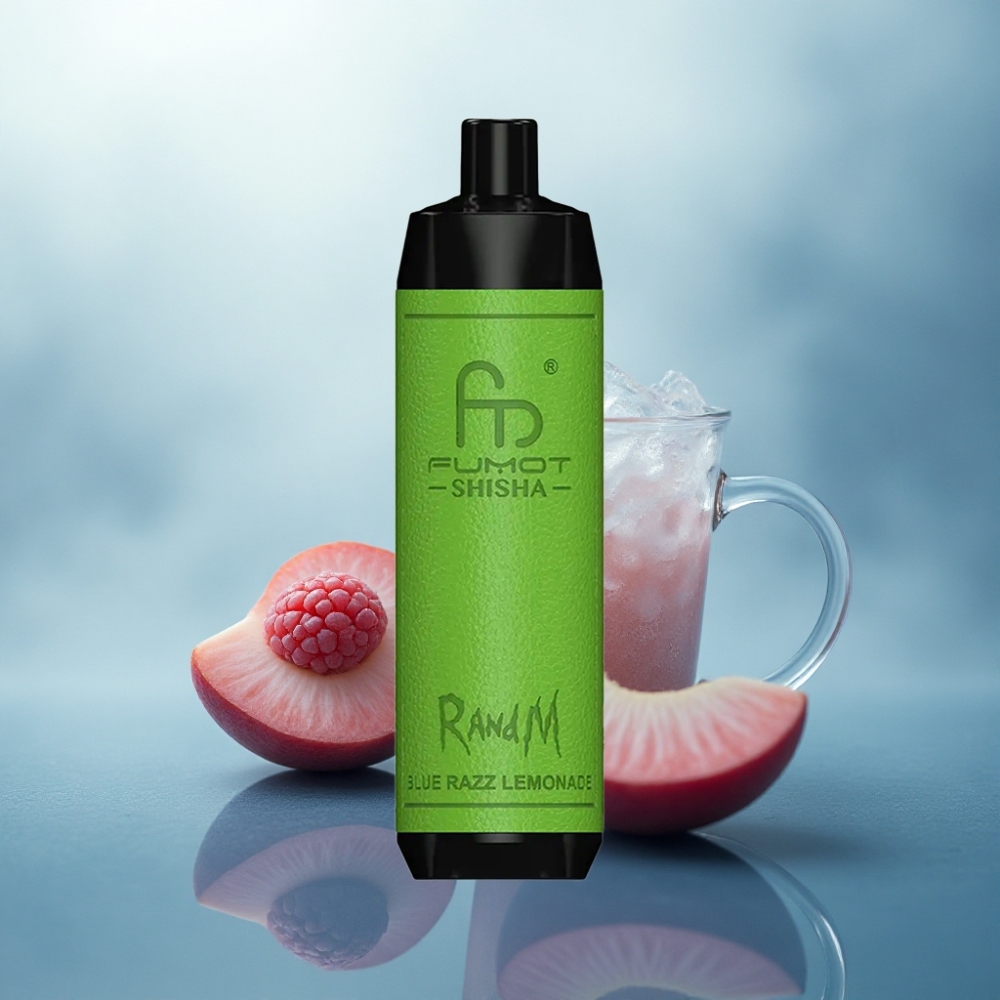 RandM Fumot Shisha 10000 Puffs الليموناضة الزرقاء بالتوت مع بطارية 850 مللي أمبير ومحتوى نيكوتين 0.5%