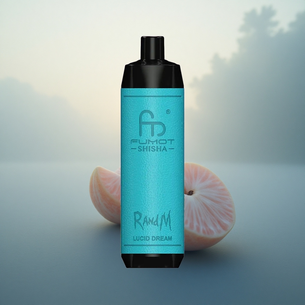 RandM Fumot Shisha 10000 Puffs حلم صافي مع مؤشر LED و 0.5% نيكوتين