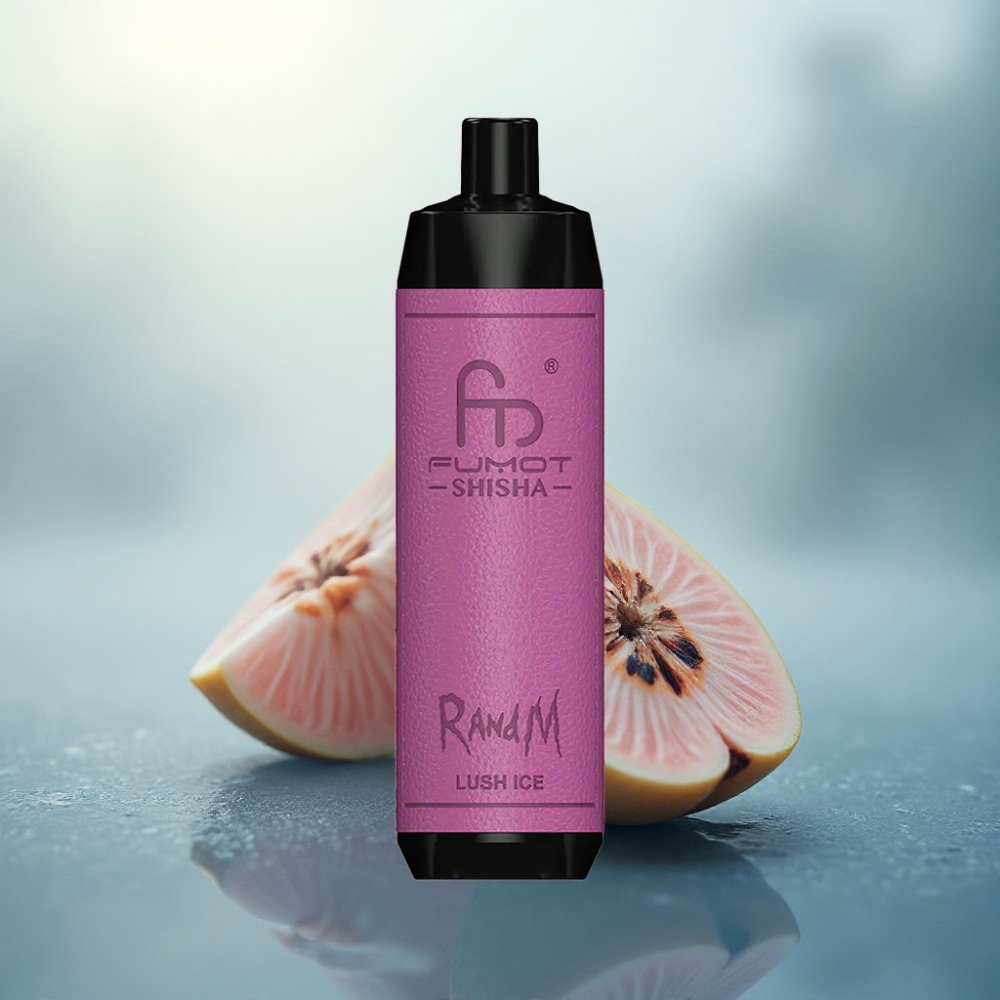 RandM Fumot Shisha 10000 Puffs لوش آيس مع مؤشر LED و 0.5% نيكوتين