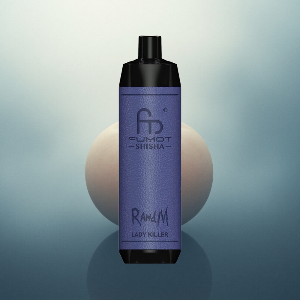 RandM Fumot Shisha 10000 Puffs سيدة القاتلة مع مؤشر LED و 0.5% نيكوتين