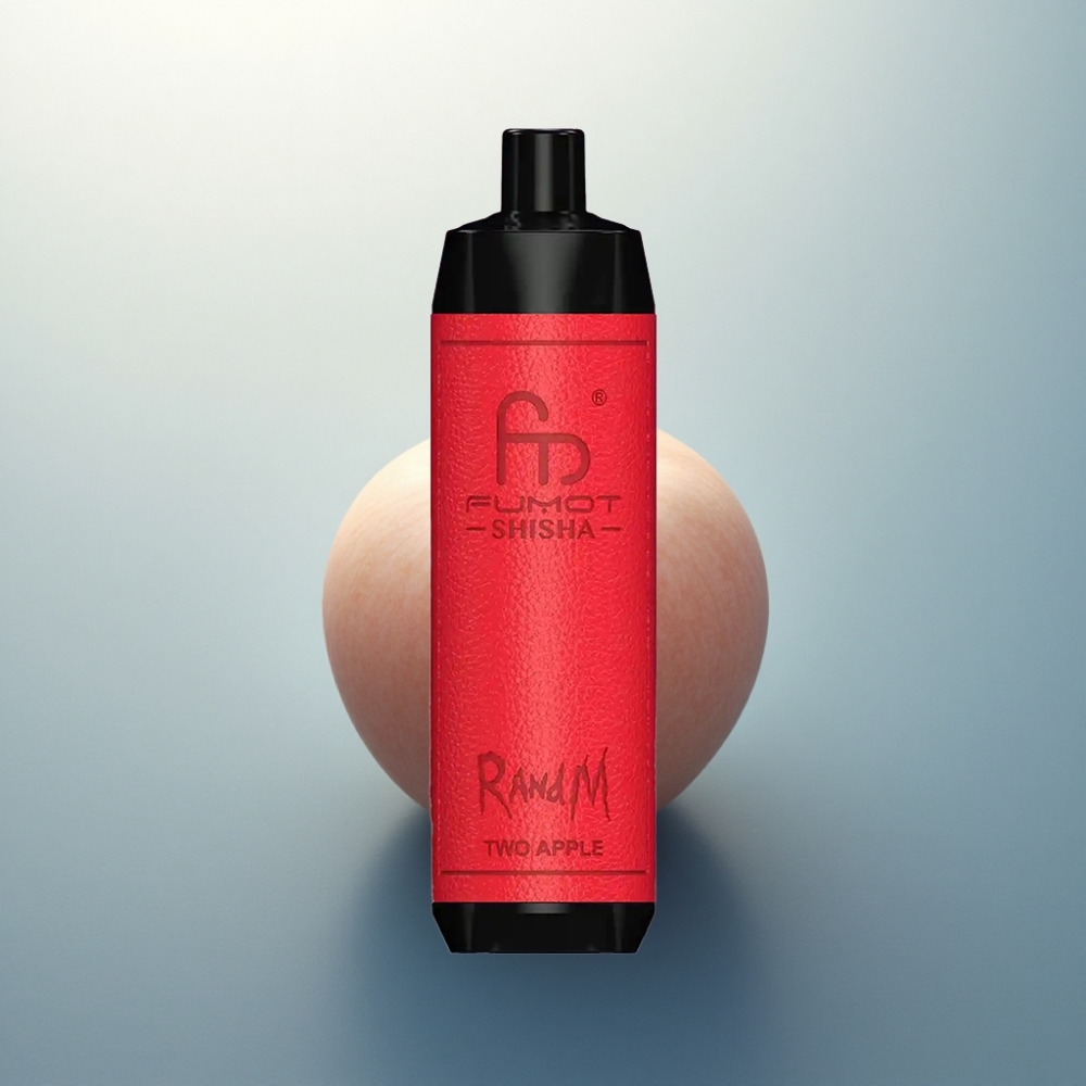 RandM Fumot Shisha 10000 Puffs تفاحتين مع مؤشر LED وبطارية 850 مللي أمبير