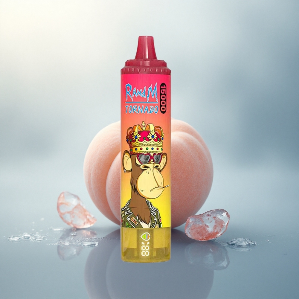 RandM Fumot Tornado 15000 Puffs خوخ جليدي 25 مل 850 مللي أمبير