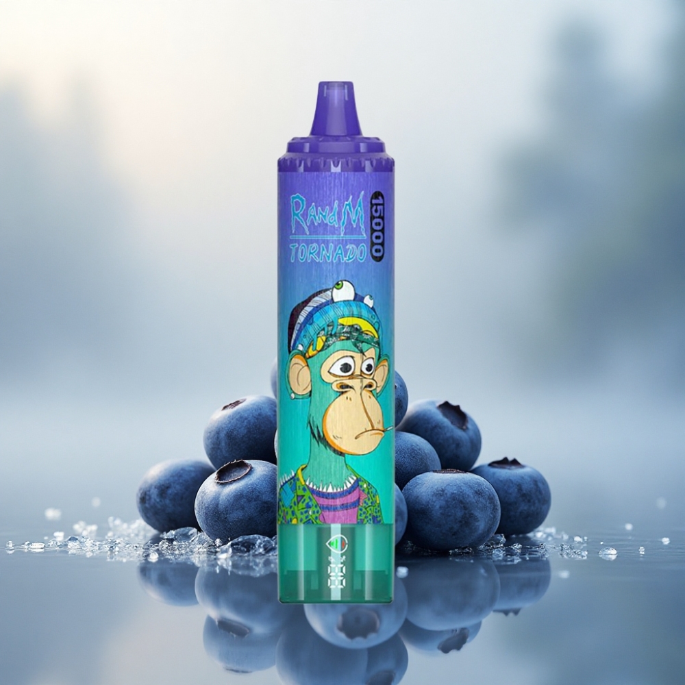 RandM Fumot Tornado 15000 Puffs التوت البري على الثلج ب 25 مل و 850 مللي أمبير
