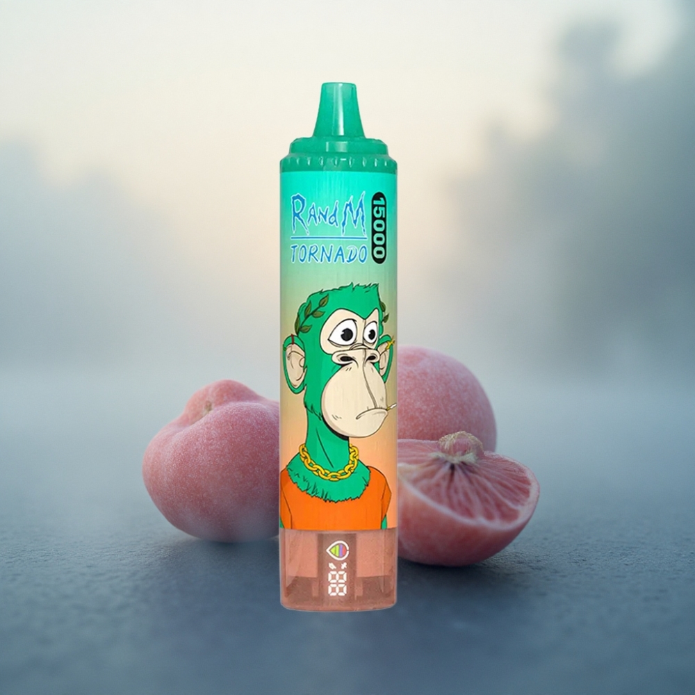 RandM Fumot Tornado 15000 Puffs التوت الثلاثي بشاشة LCD ومللي 25