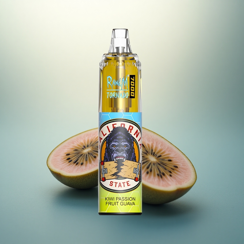 RandM Fumot Tornado 7000 Puffs جوافة فاكهة العاطفة الكيوي 14 مل 850 مللي أمبير