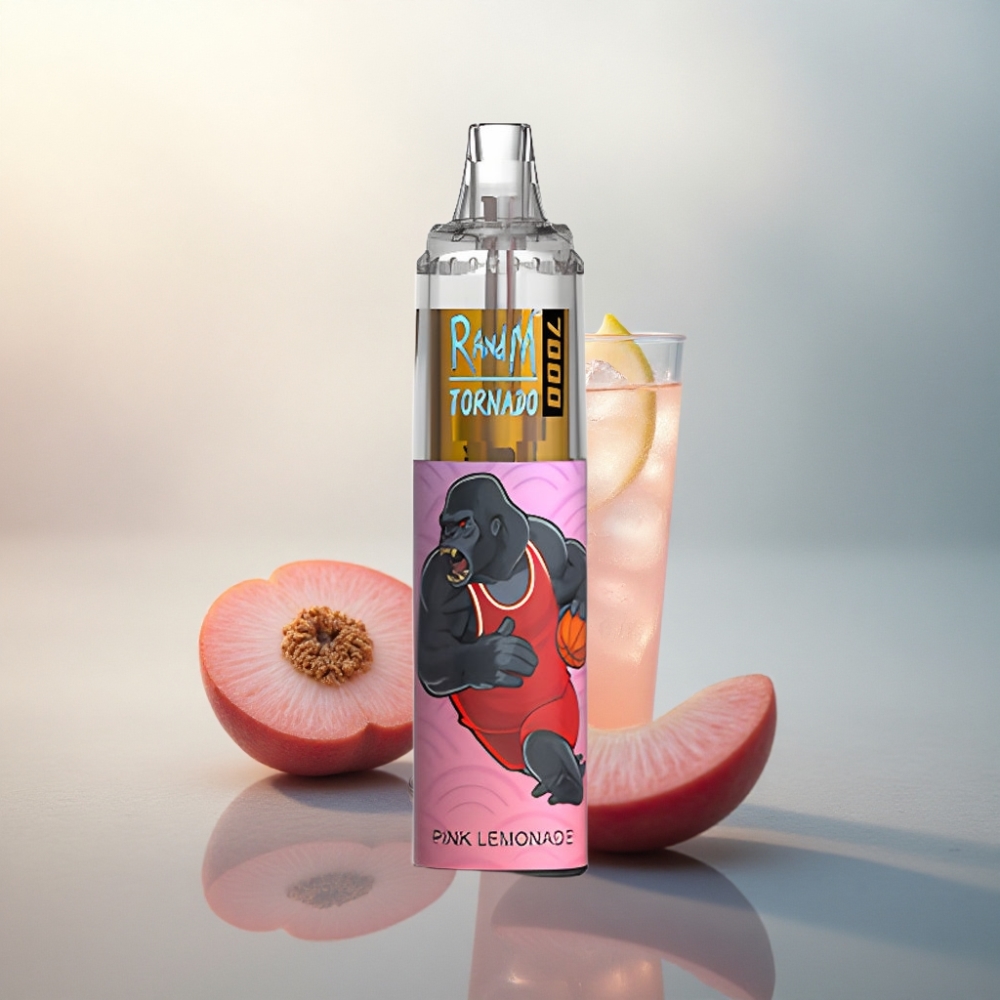 RandM Fumot Tornado 7000 Puffs عصير الليمون الوردي - 14 مل عصير إلكتروني - 850 مللي أمبير في الساعة