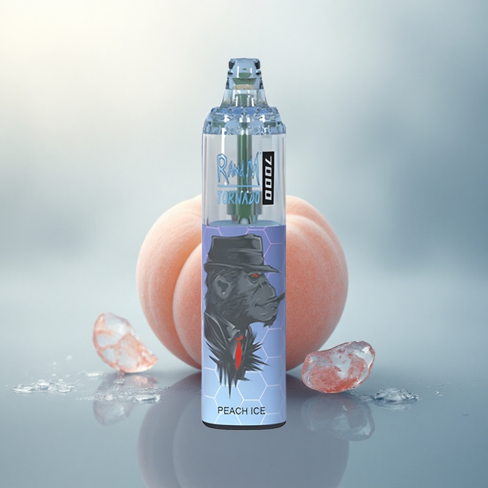 RandM Fumot Tornado 7000 Puffs خوخ جليدي بـ 14 مل عصير وبطارية 850 مللي أمبير